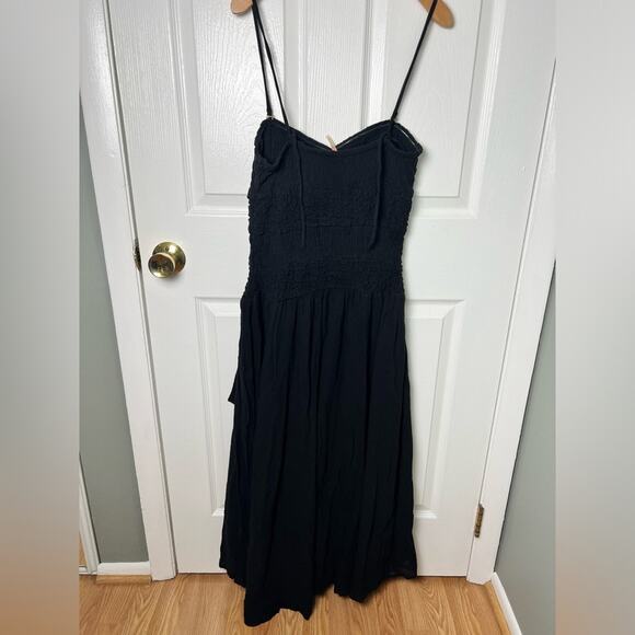 Free People Sparkling Drop-Waist Moment Midi Black M - Picture 2 of 7